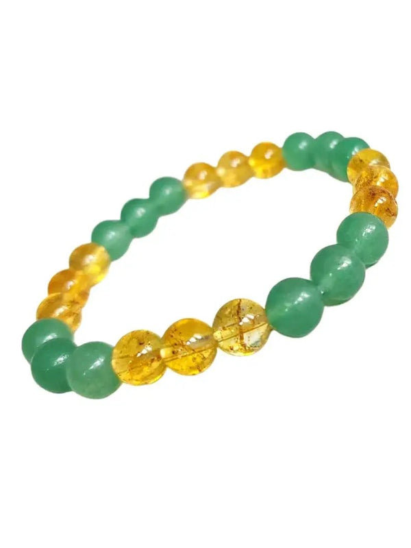 Money Magnet Citrine & Green Aventurine Bracelet | Wealth & Success by Brahmatells