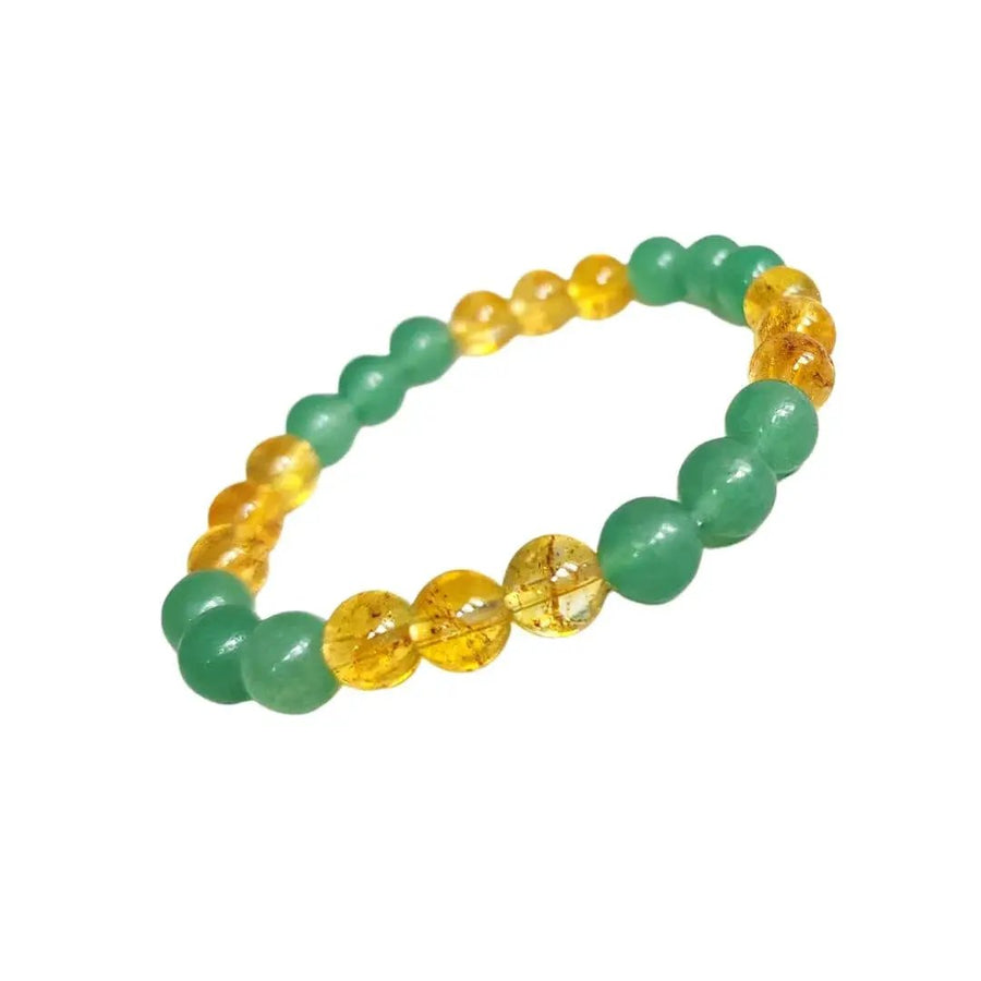Money Magnet Citrine & Green Aventurine Bracelet | Wealth & Success by Brahmatells