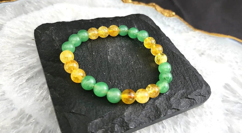 Money Magnet Citrine & Green Aventurine Bracelet | Wealth & Success by Brahmatells