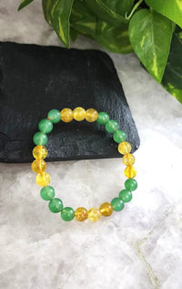 Money Magnet Citrine & Green Aventurine Bracelet | Wealth & Success by Brahmatells