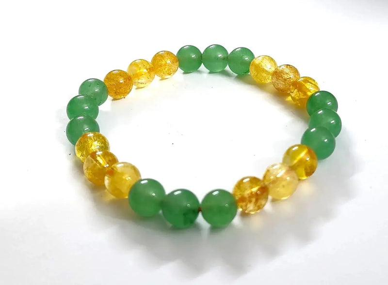 Money Magnet Citrine & Green Aventurine Bracelet | Wealth & Success by Brahmatells