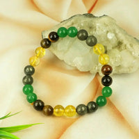 Money Magnet Wealth Bracelet | Pyrite, Tiger Eye, Citrine | 8mm Beads by Brahmatells