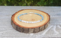Moonstone & Aquamarine Calming Bracelet by Brahmatells