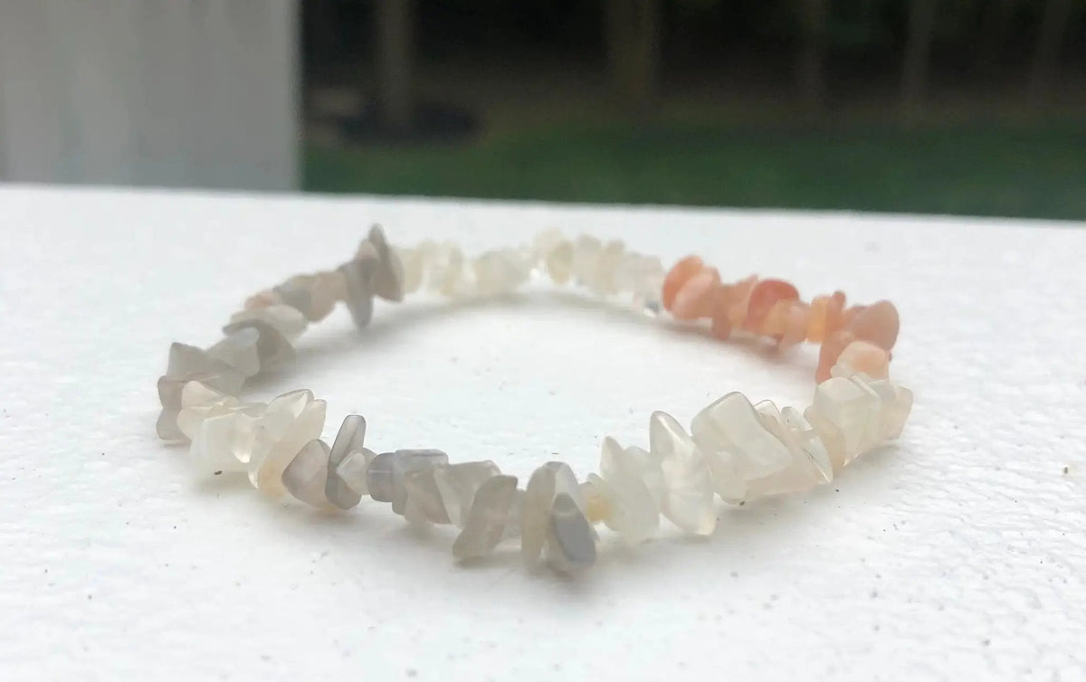 Moonstone Chip Bracelet | Handcrafted Elegance for New Beginnings by Brahmatells