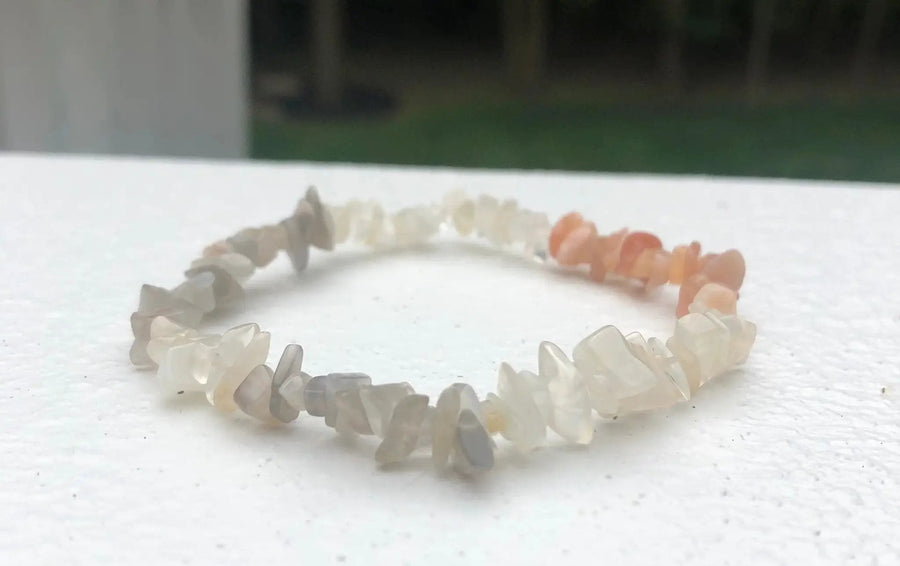 Moonstone Chip Bracelet | Handcrafted Elegance for New Beginnings by Brahmatells