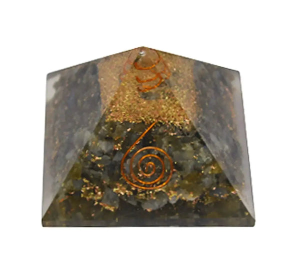 Moss Agate Crystal Pyramid for Reiki Healing, Metaphysical Healing and Protection by Brahmatells