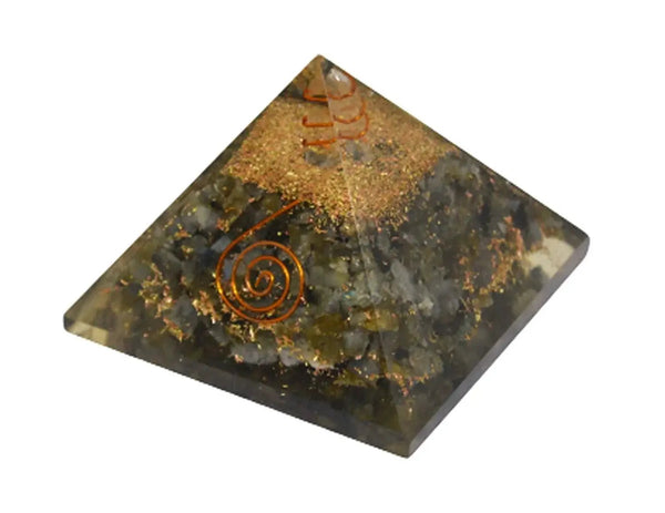 Moss Agate Crystal Pyramid for Reiki Healing, Metaphysical Healing and Protection by Brahmatells