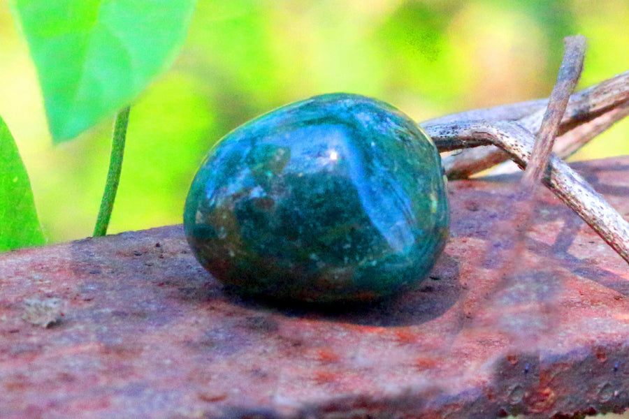 Moss Agate Tumble Stone - Nature's Harmony | Brahmatells by Brahmatells