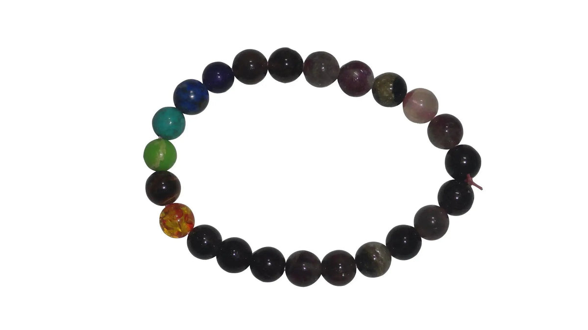 Watermelon Tourmaline Chakra Bracelet – Colorful Energy Balance by Brahmatells