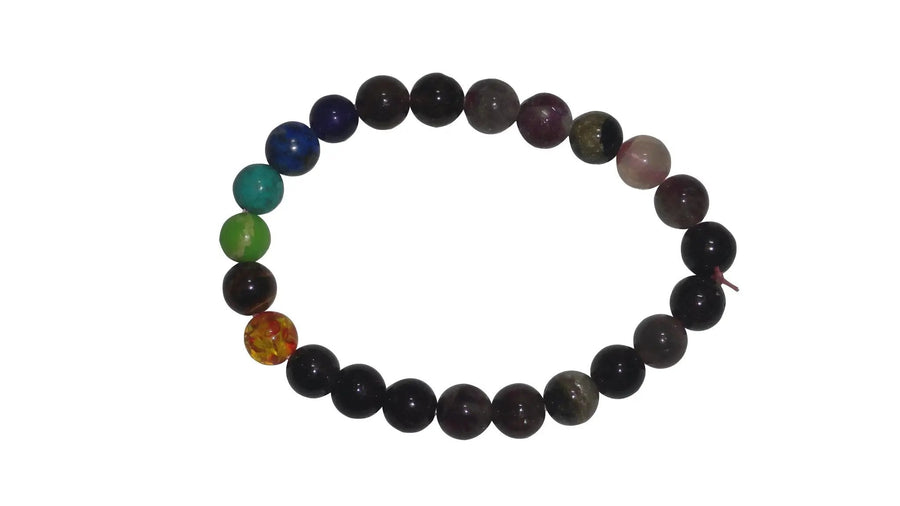 Watermelon Tourmaline Chakra Bracelet – Colorful Energy Balance by Brahmatells
