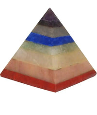 Multicolor 7 Chakra Gemstone Pyramid: Enhance Your Space | Brahmatells by Brahmatells