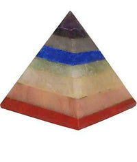 Multicolor 7 Chakra Gemstone Pyramid: Enhance Your Space | Brahmatells by Brahmatells