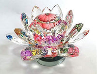 Multicolor Crystal Lotus with Rotating Stand | Brahmatells by Brahmatells