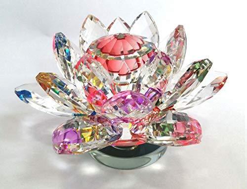 Multicolor Crystal Lotus with Rotating Stand | Brahmatells by Brahmatells