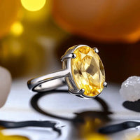 Mustard-Golden Yellow Sapphire Ring - Jupiter's Elegance | Brahmatells by Brahmatells