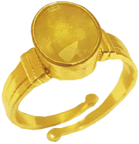 Mustard-Golden Yellow Sapphire Ring - Jupiter's Elegance | Brahmatells by Brahmatells