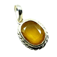 Mustard Yellow Sapphire Pendant - Jupiter's Radiance | Brahmatells by Brahmatells