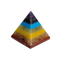 Natural 7 Chakra Pyramid Crystal Stone Pyramid by Brahmatells