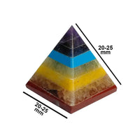 Natural 7 Chakra Pyramid Crystal Stone Pyramid by Brahmatells