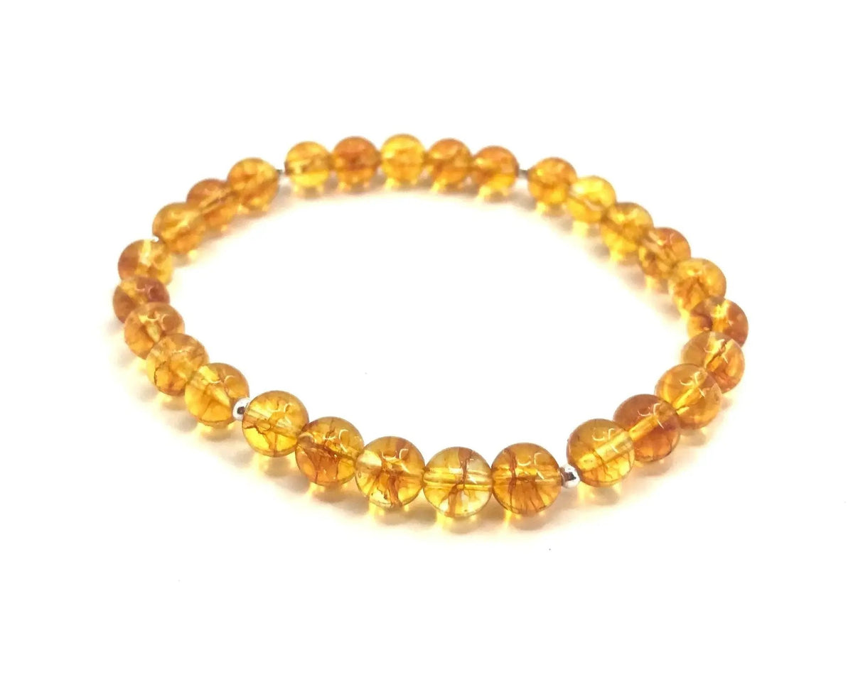 Natural Amber Healing Bracelet | Brahmatells by Brahmatells