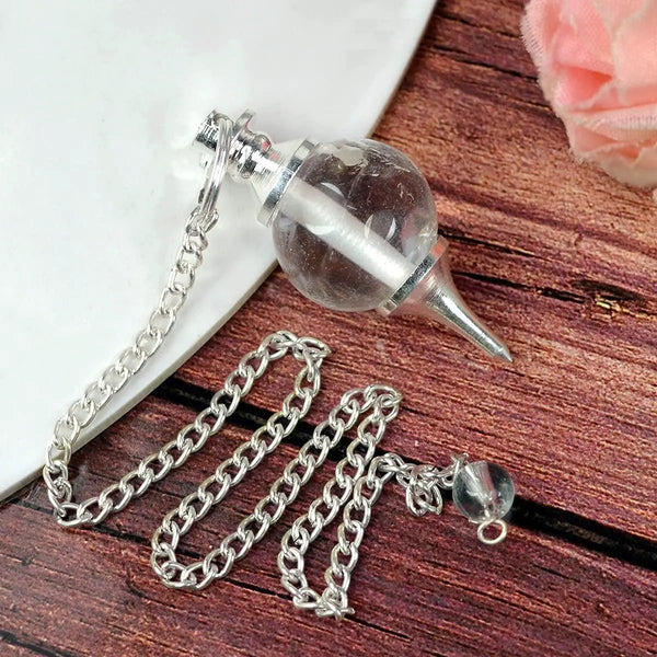 Natural Clear Quartz Pendulum for Dowsing & Meditation | Brahmatells by Brahmatells
