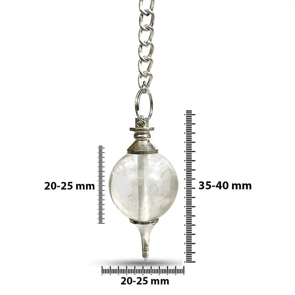Natural Clear Quartz Pendulum for Dowsing & Meditation | Brahmatells by Brahmatells