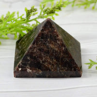 Natural Crystal Stone Garnet Pyramid, Standard, Red, by Brahmatells