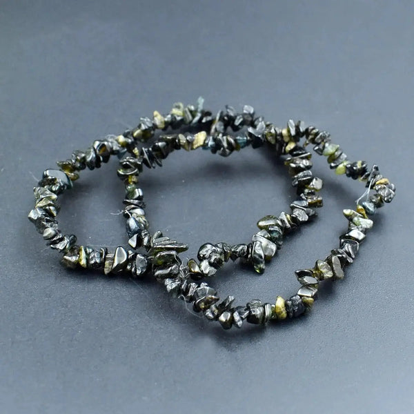 Natural Moldavite Chip Bracelet – Energized Green Crystal by Brahmatells