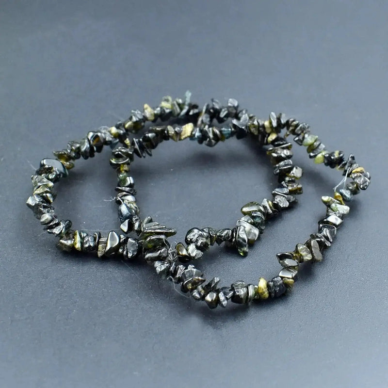 Natural Moldavite Chip Bracelet – Energized Green Crystal by Brahmatells