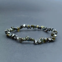 Natural Moldavite Chip Bracelet – Energized Green Crystal by Brahmatells