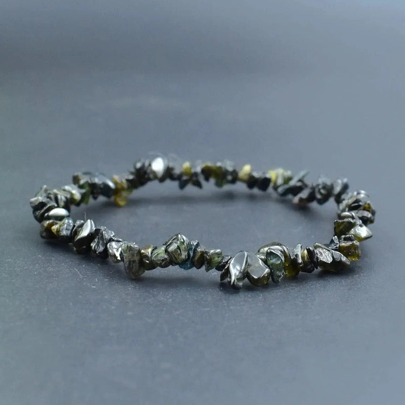 Natural Moldavite Chip Bracelet – Energized Green Crystal by Brahmatells