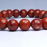Natural Energized Red Jasper Reiki Healing Stones Bracelet - 8mm Beads by Brahmatells