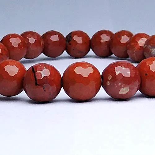 Natural Energized Red Jasper Reiki Healing Stones Bracelet - 8mm Beads by Brahmatells