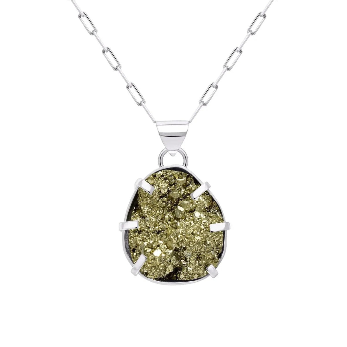 Natural Golden pyrite Wealth Finance Rough Raw Uneven shape Crystal pendant For Men And Women Without Chain by brahmatells