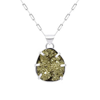 Natural Golden pyrite Wealth Finance Rough Raw Uneven shape Crystal pendant For Men And Women Without Chain by brahmatells
