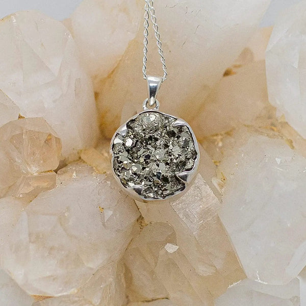 Natural Golden pyrite Wealth Finance Rough Raw Uneven shape Crystal pendant For Men And Women Without Chain by brahmatells