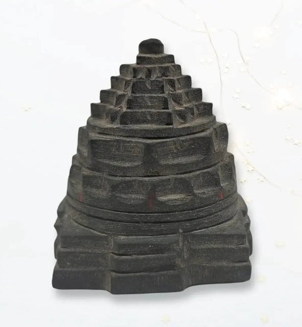 Natural Handcrafted Semi Precious Gemstone Meru Shree Yantra (Shali Gram Shree Yantra) by Brahmatells