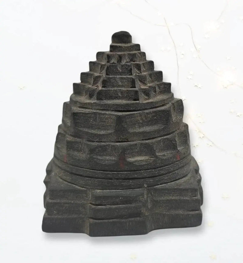 Natural Handcrafted Semi Precious Gemstone Meru Shree Yantra (Shali Gram Shree Yantra) by Brahmatells