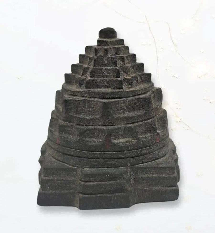 Natural Handcrafted Semi Precious Gemstone Meru Shree Yantra (Shali Gram Shree Yantra) by Brahmatells