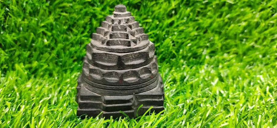 Natural Handcrafted Semi Precious Gemstone Meru Shree Yantra (Shali Gram Shree Yantra) by Brahmatells