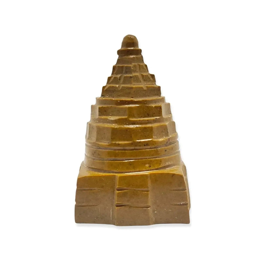Natural Handcrafted Semi Precious Gemstone Meru Shree Yantra (Shali Gram Shree Yantra) by Brahmatells
