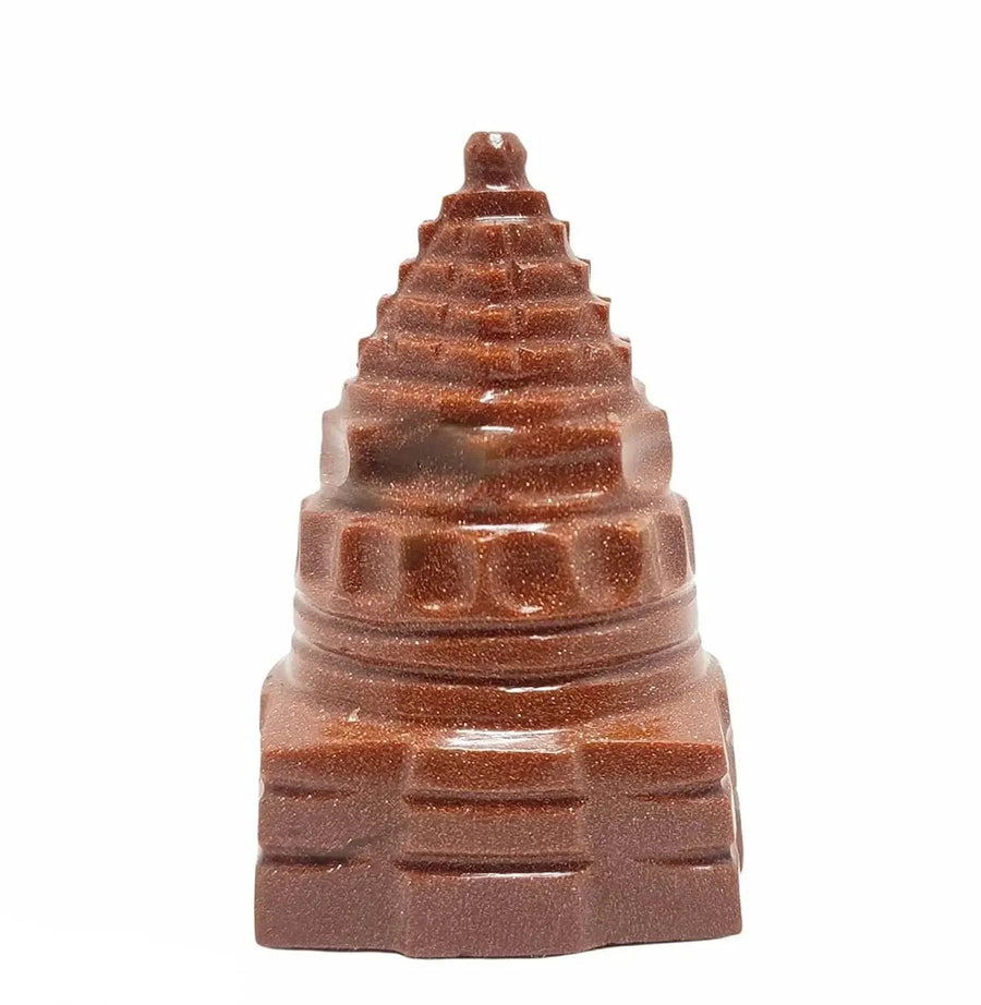 Natural Handcrafted Semi Precious Gemstone Meru Shree Yantra (Shali Gram Shree Yantra) by Brahmatells