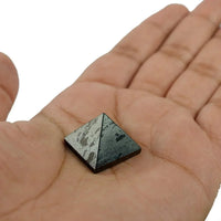 Natural Hematite Pyramid for Reiki Healing and Crystal Healing Stone Pyramid (Color : Silver & Black) by Brahmatells