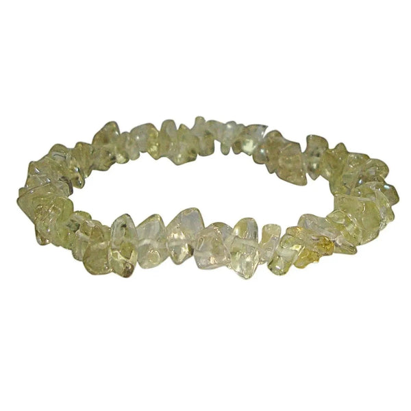 Natural Lemon Quartz Chips Bracelet – Yellow Crystal Design by Brahmatells