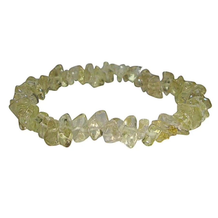 Natural Lemon Quartz Chips Bracelet – Yellow Crystal Design by Brahmatells