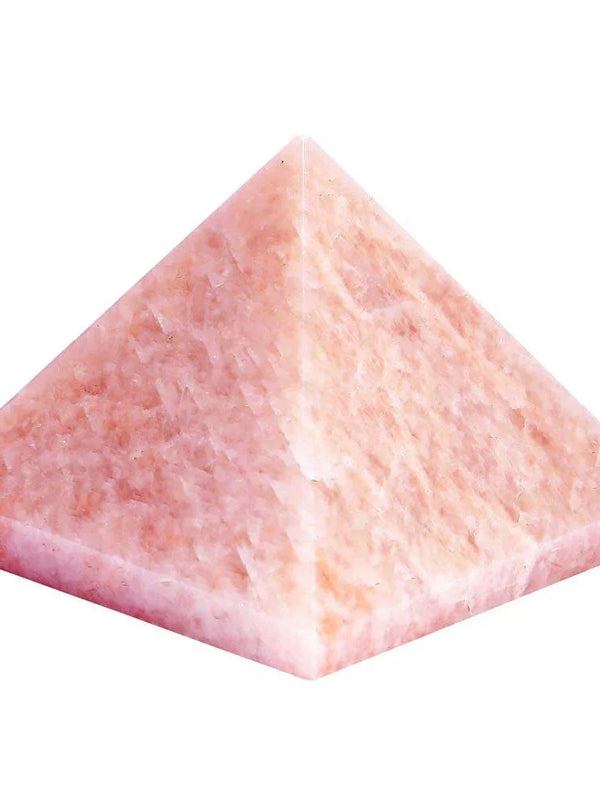 Natural Peach Moonstone Pyramid for Vastu Correction, Creativity, Crystal Healing, Reiki Healing, Meditation & Chakra Balancing by Brahmatells