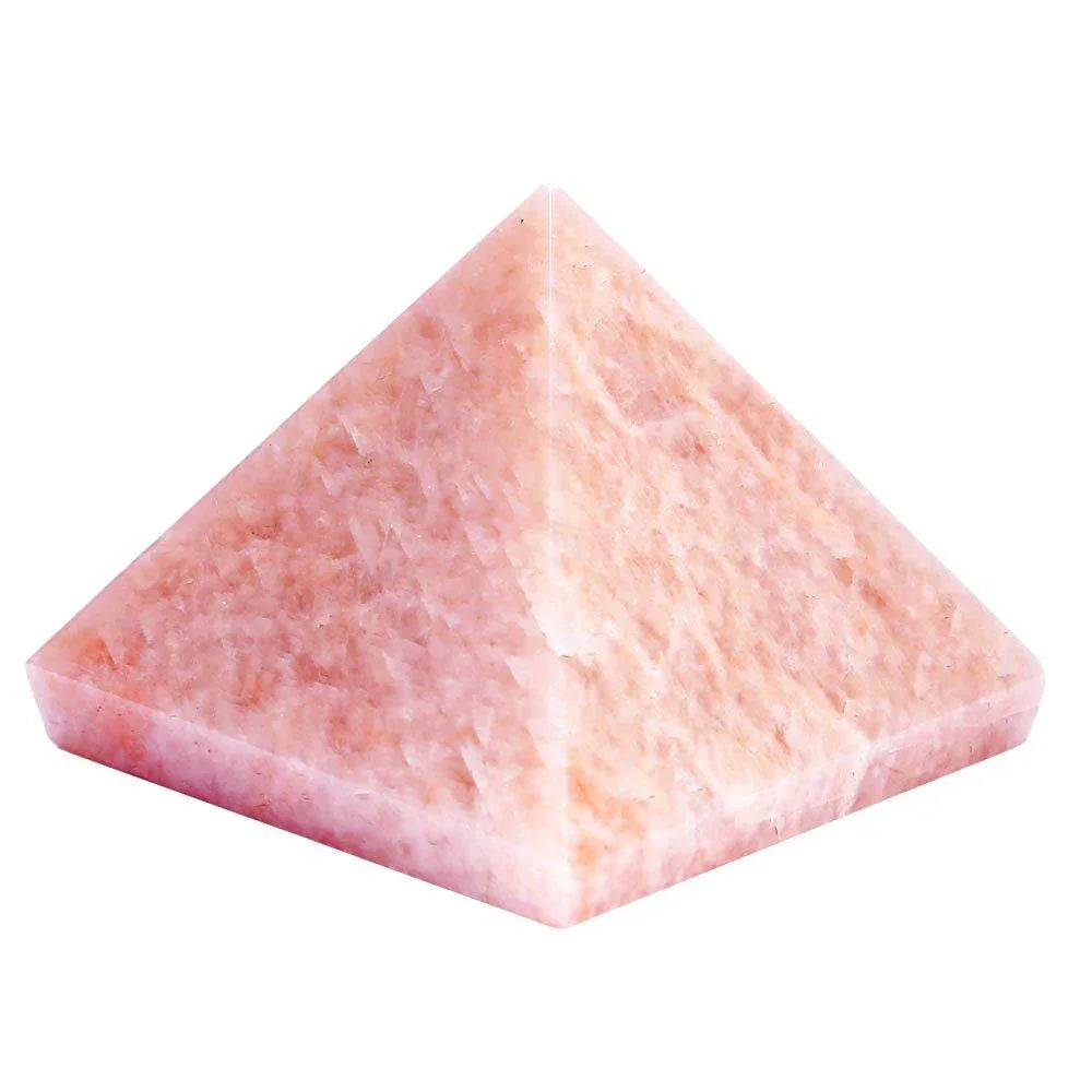 Natural Peach Moonstone Pyramid for Vastu Correction, Creativity, Crystal Healing, Reiki Healing, Meditation & Chakra Balancing by Brahmatells