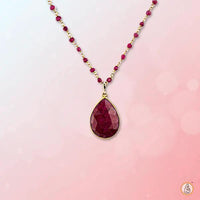 Natural Pear-Drop Ruby Manak Pendant - Unleash Your Power | Brahmatells by Brahmatells