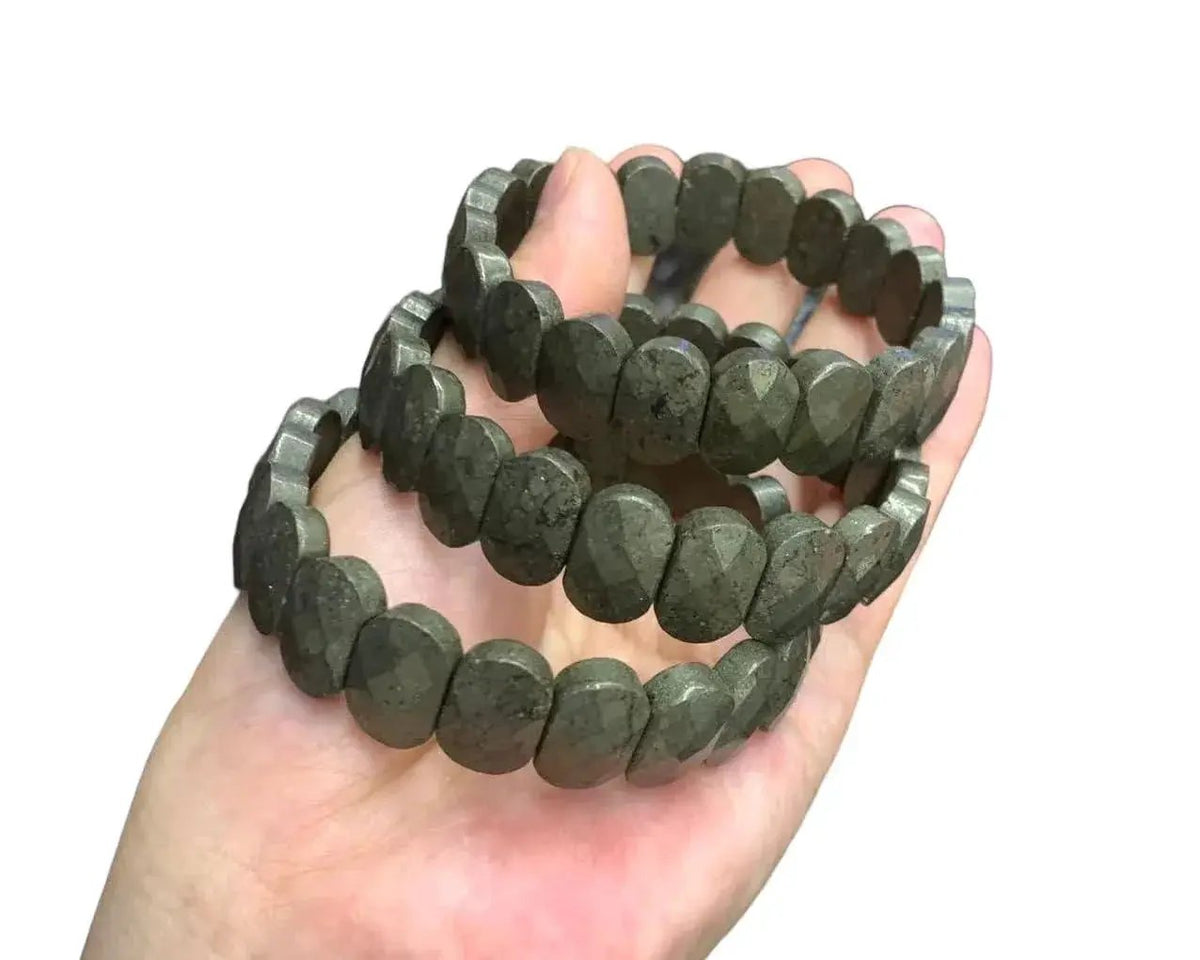 Natural Pyrite Crystal Bracelet for Good Luck & Abundance by Brahmatells