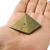 Natural Pyrite Pyramid for Reiki Healing and Crystal Healing (Color : Golden) by Brahmatells